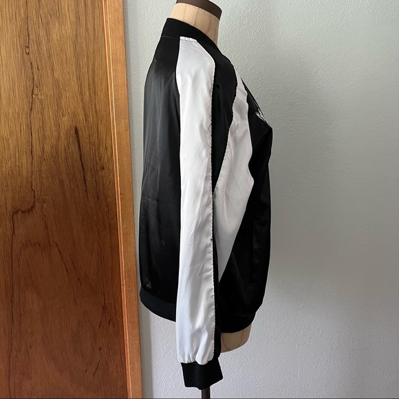 FRENCH BULLDOG sz S SUKAJAN Jacket Souvenir Black White Long Sleeve Zipper - Picture 2 of 7